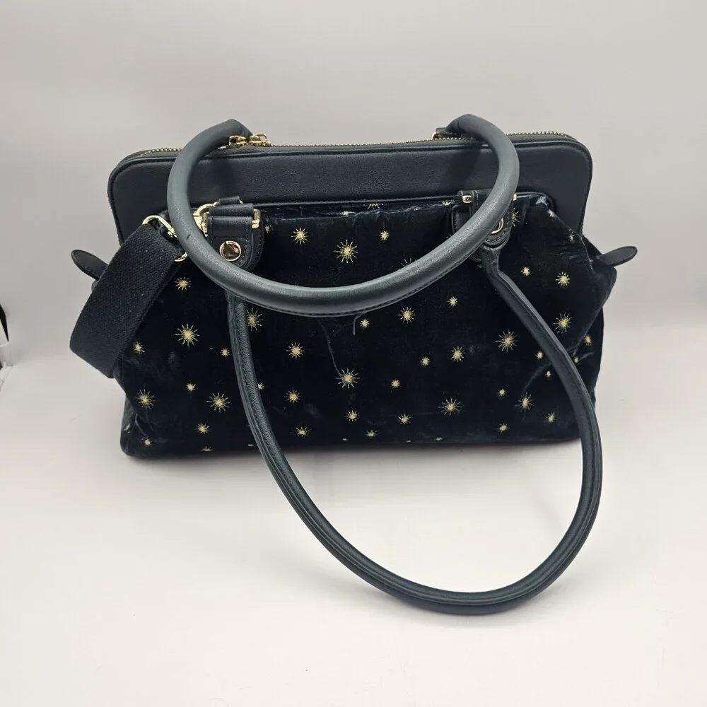 House of Flynn Purse Camera Bag Travel Shoulder Bag Hand Bag Green Velvet LARGE - Picture 6 of 16